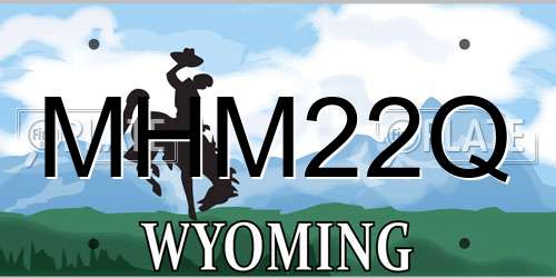 MHM22Q Wyoming License Plate