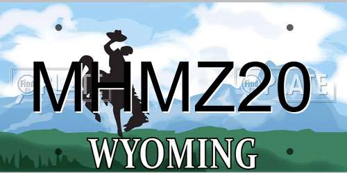 MHMZ20 Wyoming License Plate