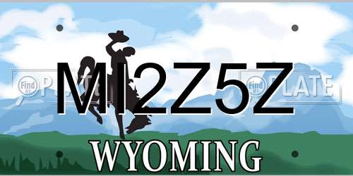 MI2Z5Z Wyoming License Plate