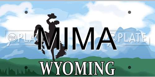 MIMA Wyoming License Plate