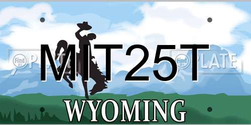 MIT25T Wyoming License Plate
