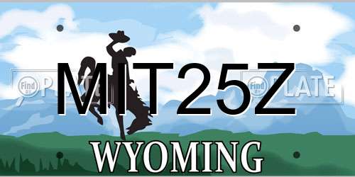 MIT25Z Wyoming License Plate