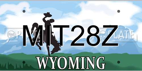 MIT28Z Wyoming License Plate