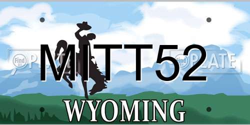 MITT52 Wyoming License Plate