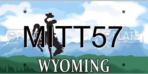 MITT57 Wyoming License Plate