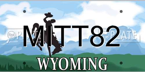 MITT82 Wyoming License Plate