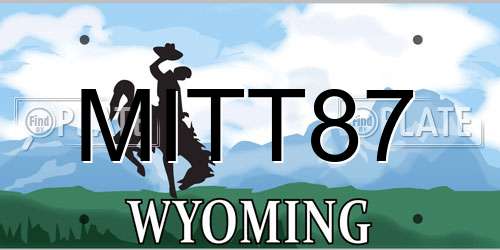 MITT87 Wyoming License Plate