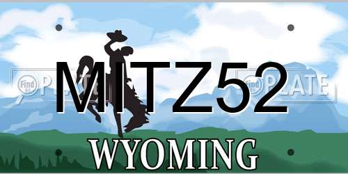 MITZ52 Wyoming License Plate