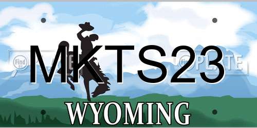 MKTS23 Wyoming License Plate