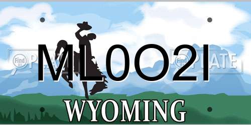 ML0O2I Wyoming License Plate