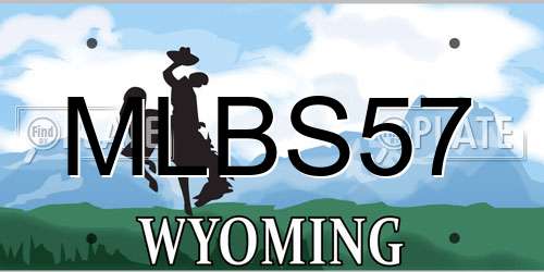 MLBS57 Wyoming License Plate