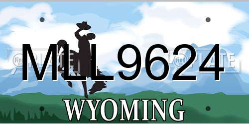 MLL9624 Wyoming License Plate