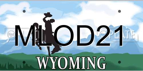 MLOD21 Wyoming License Plate
