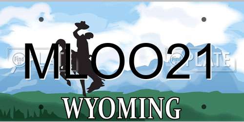 MLOO21 Wyoming License Plate