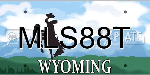 MLS88T Wyoming License Plate