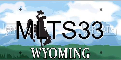 MLTS33 Wyoming License Plate