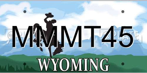 MMMT45 Wyoming License Plate