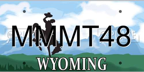 MMMT48 Wyoming License Plate