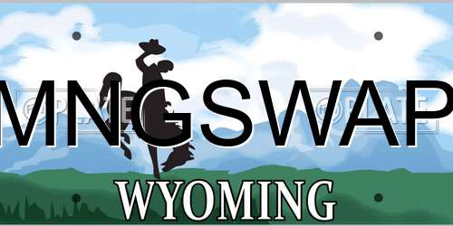 MNGSWAP Wyoming License Plate