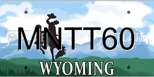 MNTT60 Wyoming License Plate