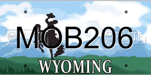 MOB206 Wyoming License Plate