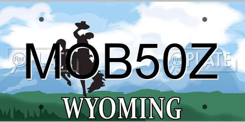 MOB50Z Wyoming License Plate