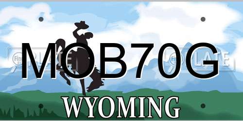 MOB70G Wyoming License Plate