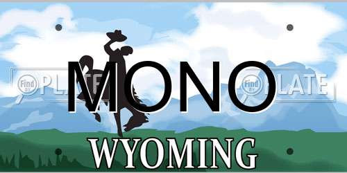 MONO Wyoming License Plate