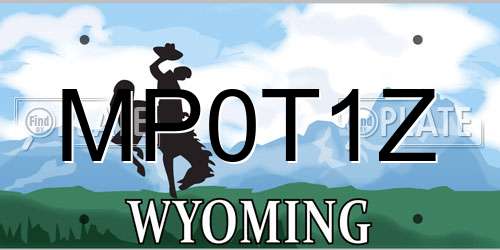 MP0T1Z Wyoming License Plate