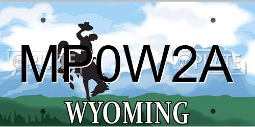 MP0W2A Wyoming License Plate