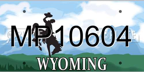 MP10604 Wyoming License Plate