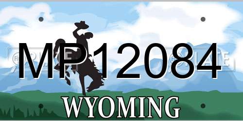 MP12084 Wyoming License Plate
