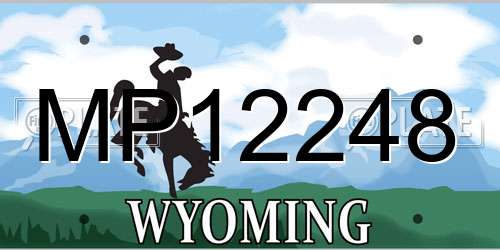 MP12248 Wyoming License Plate