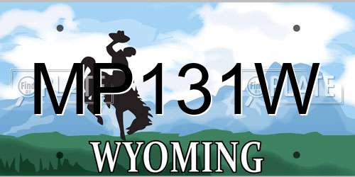 MP131W Wyoming License Plate