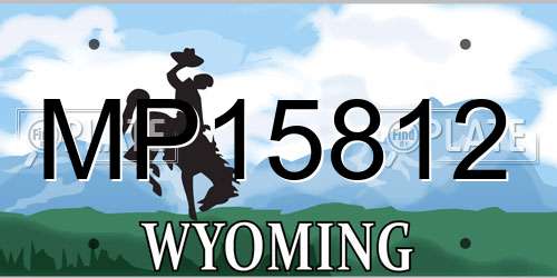 MP15812 Wyoming License Plate