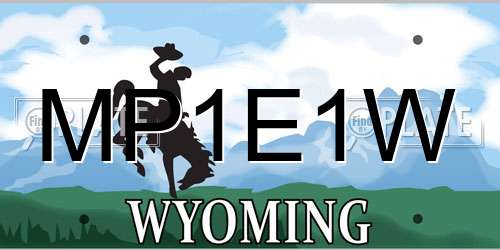 MP1E1W Wyoming License Plate