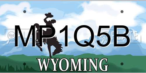 MP1Q5B Wyoming License Plate