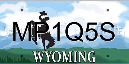 MP1Q5S Wyoming License Plate