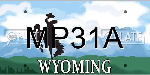 MP31A Wyoming License Plate