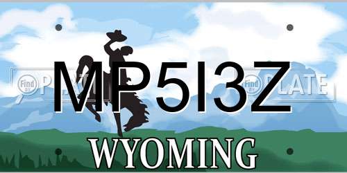 MP5I3Z Wyoming License Plate