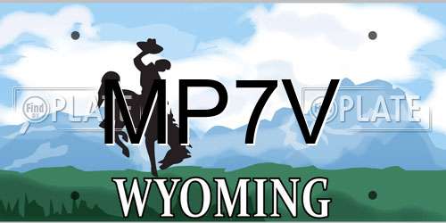 MP7V Wyoming License Plate