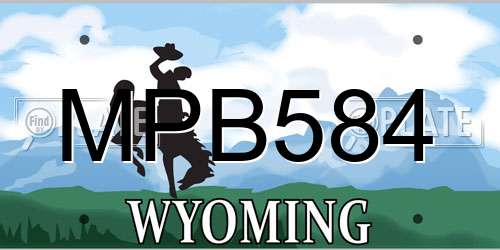 MPB584 Wyoming License Plate