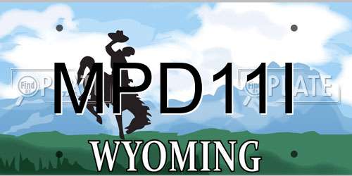 MPD11I Wyoming License Plate
