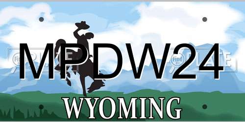 MPDW24 Wyoming License Plate
