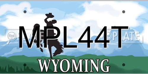 MPL44T Wyoming License Plate