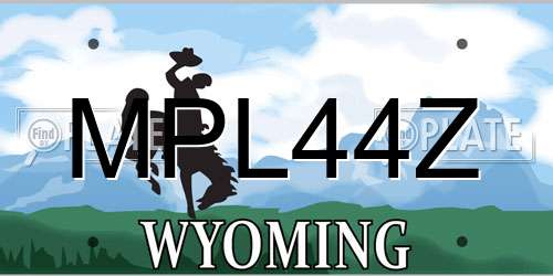 MPL44Z Wyoming License Plate
