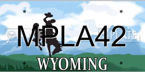 MPLA42 Wyoming License Plate