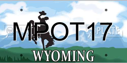 MPOT17 Wyoming License Plate