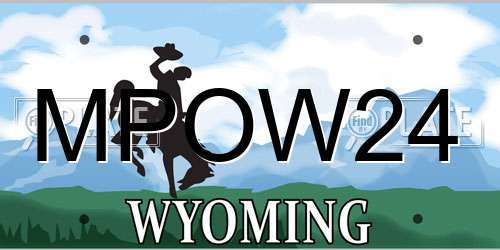 MPOW24 Wyoming License Plate