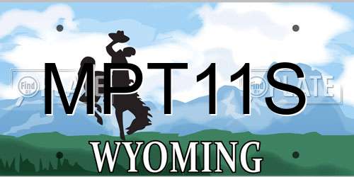 MPT11S Wyoming License Plate
